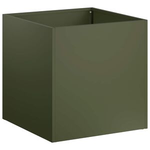 vidaXL Plantenbak Olijfgroen 20 x 20 x 20 cm Koudgewalst staal