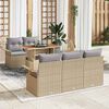 vidaXL Tuin Sofa Set met opslag 6 pcs Beige Poly riet