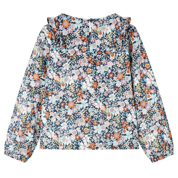 Kindershirt met lange mouwen 116 donkerblauw