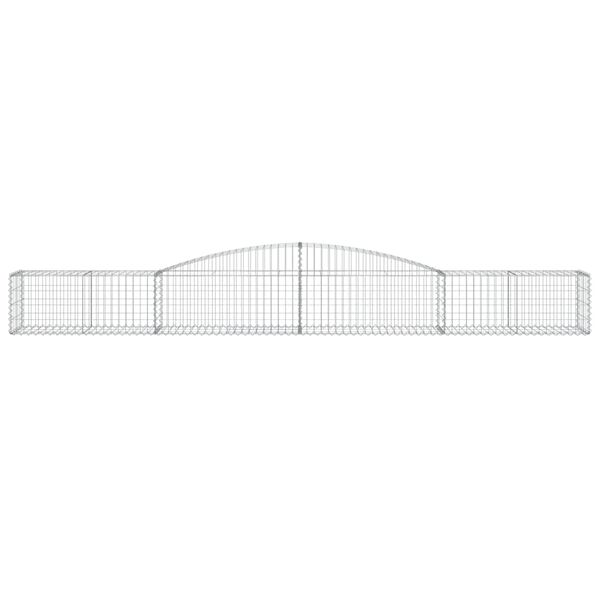 vidaXL Schanskorven 20 st gewelfd 400x50x40/60 cm gegalvaniseerd ijzer