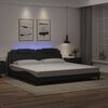 vidaXL Bedframe "Viana" met LED zonder matras zwart 200x200 cm