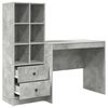 vidaXL Bureau met lade 2 pcs Beton Grijs