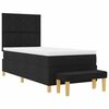 vidaXL Boxspring bed met matras met hoofdeinde Zwart 100 x 200 cm Stof