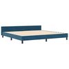 vidaXL Boxspringbed met hoofdeinde Donkerblauw 200 x 200 cm Fluweel