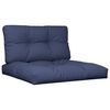 vidaXL Palletkussens 2 st stof marineblauw