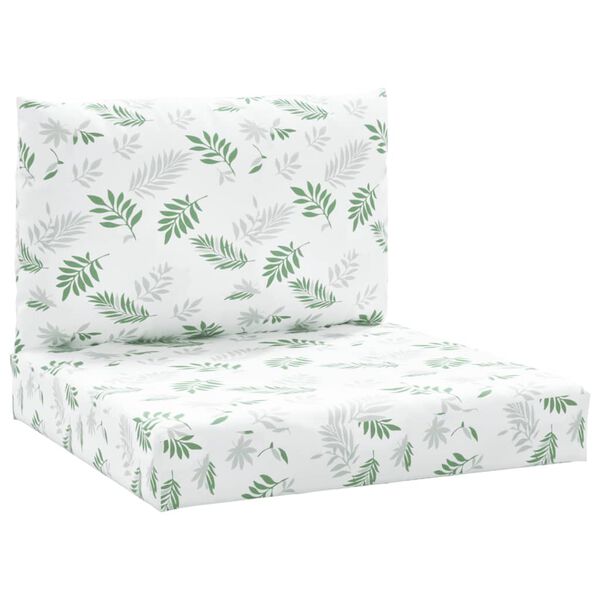 vidaXL Palletkussens 2 st bladpatroon oxford stof