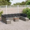 vidaXL Tuin Sofa Set 11 pcs Grijs