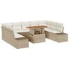 vidaXL Tuinbankenset 10 st Beige en Cr&egrave;me