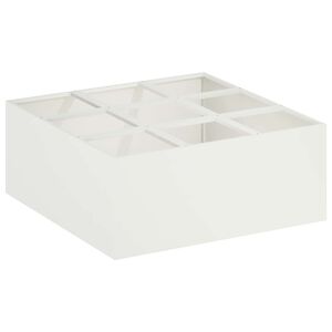 vidaXL Plantenbak Wit 100 x 100 x 30 cm Koudgewalst staal
