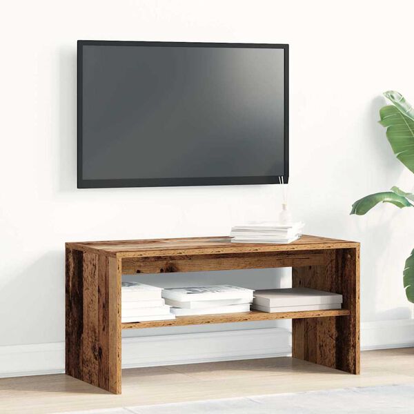 vidaXL Tv-meubel 80x40x40 cm bewerkt hout oud houtkleurig