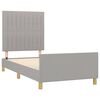 vidaXL Bedframe zonder matras 90x200 cm stof lichtgrijs