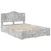 vidaXL Bedframe met hoofdeinde Beton Grijs 140 x 200 cm Bewerkt hout