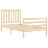 vidaXL Bedframe met hoofdbord massief hout 100x200 cm
