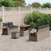 vidaXL Tuin Sofa Set met kussen 8 pcs Grijs poly rattan