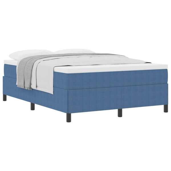 vidaXL Bedframe Blauw 140 x 200 cm Katoenen stof