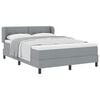 vidaXL Boxspringbed met hoofdeinde Lichtgrijs 160 x 200 cm Stof