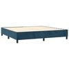 vidaXL Boxspring met matras fluweel donkerblauw 200x200 cm