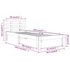 vidaXL Bedframe massief hout wit 90x190 cm