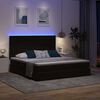 vidaXL Opbergbed met LED met matras met LED Zwart 160 x 200 cm Fluweel