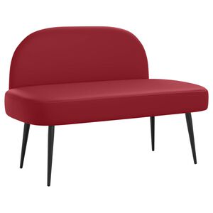 vidaXL Beklede bank met rugleuning Wijnrood 110 x 60 x 76 cm Kunstleer