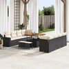 vidaXL Tuin Sofa Set 11 pcs Zwart poly rattan