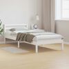 vidaXL Bedframe Wit 208.6 x 157.6 x 69.4 cm Massief grenenhout