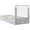 vidaXL Bedframe met hoofdeinde Beton Grijs 90 x 200 cm Bewerkt hout