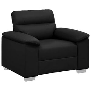 vidaXL Fauteuil 60 cm kunstleer zwart