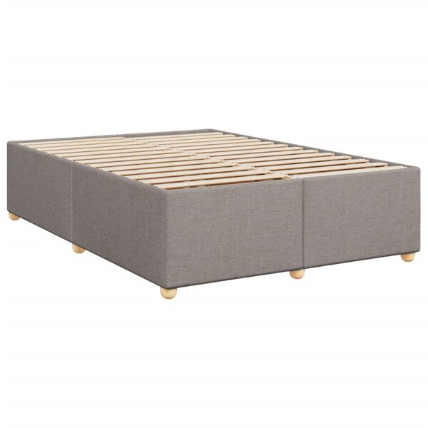vidaXL Bedframe zonder matras stof taupe 140x190 cm