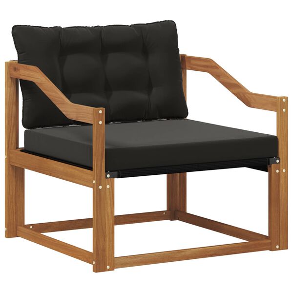 vidaXL Buiten bankenset Massief Acaciahout en Textilene Naturel