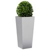 vidaXL Plantenbakken 2 st 35x35x75 cm gegalvaniseerd staal