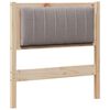 vidaXL Gestoffeerd hoofdbord Bruin 75 cm Massief grenenhout