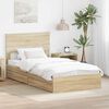 vidaXL Opslag bed met lade Sonoma Eiken 100 x 200 cm Bewerkt hout