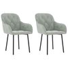 vidaXL Eetkamerstoelen 2 st fluweel lichtgrijs