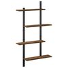 vidaXL Wandplank Gerookt eiken 61 x 13.5 x 105.5 cm Bewerkt hout