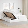 vidaXL Opbergbed met matras met matras Wit 180 x 200 cm Nep Leer