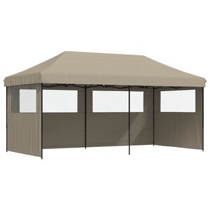 vidaXL Partytent Taupe 292 x 580 x 315 cm Oxford Stof