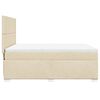vidaXL Boxspring met matras stof cr&egrave;mekleurig 140x190 cm