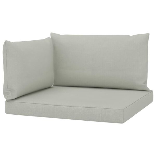 vidaXL Bankkussens pallet 3 st stof beige