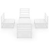vidaXL 5-delige Loungeset massief grenenhout wit