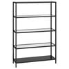 vidaXL Schap 100x36x168 cm gehard glas zwart en transparant