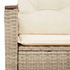 vidaXL Tuinbank 2-zits met kussens poly rattan beige