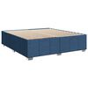 vidaXL Boxspring met matras stof blauw 200x200 cm