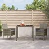 vidaXL 3-delige Tuinset met kussens poly rattan grijs