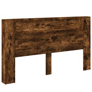 vidaXL Hoofdbord Kast met LED Gerookte Eik Bewerkt hout
