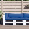 vidaXL Palletkussens 3 st stof blauw