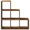 vidaXL Kamerscherm / boekenkast 3-laags 99x29x99 cm hout oud houtkleur