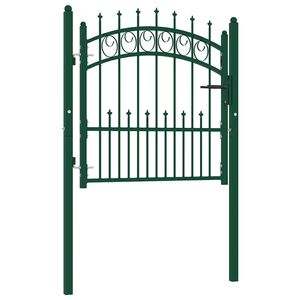 vidaXL Poort met speerpunten 104x97 cm staal groen