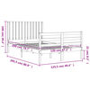 vidaXL Bedframe met hoofdbord massief hout 120x200 cm