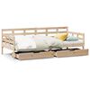 vidaXL Slaapbank met lades 90x190 cm massief grenenhout